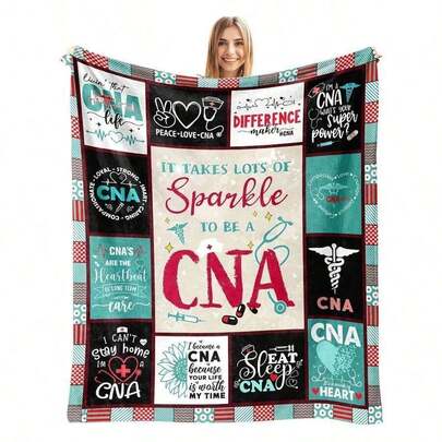 CNA Gifts CNA Week, CNA Gifts Women Throw Blanket 60 X 50, CNA Week Gifts 2025, CNA Appreciation Gifts, Certified Nursing Assistant, Gifts CNA Nurses/Workers, CNA Coworker, Soft And Comfortable Flannel Blanket