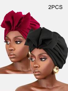 1 pieza Diadema/pañuelo de mujer con estampado bohemio y cruce, gorro de punto plano, adecuado para uso diario, dormir, verano, playa - Multicolor - Ver 10