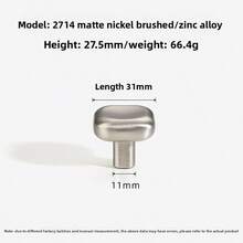 1pc Luxury French Style Zinc Alloy Bright Silver Cabinet/Drawer Pull Handle, Minimalist Design - single hole - View 11
