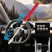 Steering Wheel Lock, Universal Steering Wheel Lock, Used For Car Anti-Theft, With 3 Keys, Safety Tool, Road Lock, Red - Red - View 3