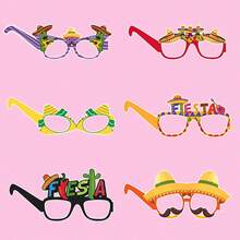 6pcs Paper Mexican Carnival Party Photo Booth Props Glasses, Paper Photo Booth Props - View 9