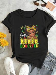 Dam-T-shirts - Svart - Visa 2