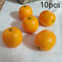 Artificial Oranges, Plastic-Look Oranges, Artificial Oranges, Decorative Fruit Trays, Suitable For Furniture Decoration, Kitchen Decoration, Window Displays, And Photography Props. - Orange-6pcs - View 9