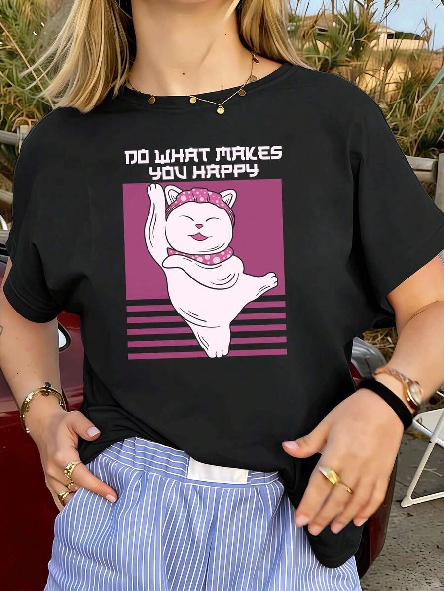 Women T-Shirts - Black - View 1