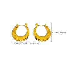 1 Pair Vintage Daily Elegance The Bubble Collection Beaded/Square Bubble Hoop Earrings For Women, Tarnish-Resistant Stainless Steel & Gold Plated Earrings, Multiple Styles Available - Multicolor - View 12
