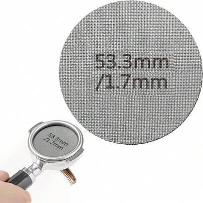 53.3 Mm Espresso Puck Screen Espresso Filter Stainless Steel Reusable Lower Shower Clean Coffee Screen 1.7 Mm Thickness Coffee Filter Mesh Plate