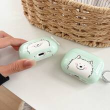 Cute Puppy Pattern Protective Case For AirPods 1/2/3/4/Pro2/Pro3 Bluetooth Earphones, Designed Specifically For Apple Wireless Earphones - Mint Green - View 8