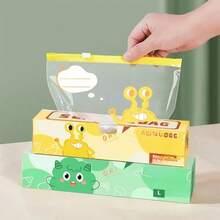 Paquete Variado de 55 Bolsas Reutilizables para Almacenamiento de Alimentos (Snacks, Sándwiches), Bolsas con Cierre Hermético a Prueba de Fugas, Bolsas para Congelador, Seguras, Bolsa de Almacenamiento para Cocina - M-20 piezas - Ver 2