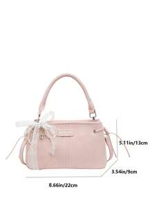 Túi xách nhỏ thời trang, túi đeo vai sành điệu mùa xuân mới dành cho nữ, túi vuông đeo chéo thanh lịch tiện dụng đi làm. - Hồng - Xem 8