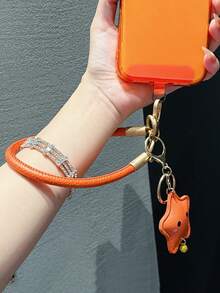 1 chiếc móc khóa đeo tay hình ngôi sao mềm mại, mặt dây chuyền hình chuông dễ thương, móc khóa chống thất lạc tiện dụng. - Nhiều màu - Xem 4