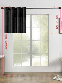 Bộ 1/2 rèm cửa giả vải lanh, rèm cửa sổ mỏng nhẹ có kết cấu, rèm cửa sổ giả vải lanh cho phòng khách và phòng ngủ, rèm cửa mỏng nhẹ có kết cấu, rèm cửa sổ hiện đại giả vải lanh có kết cấu cho phòng khách và phòng ngủ, trang trí nhà cửa. - màu đen - Xem 31