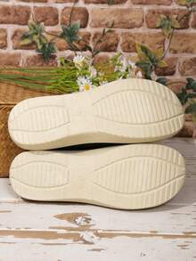 Spring/Summer Breathable Knit Casual Shoes For Women, Soft Sole Slip-On Sneakers, Lace-Free Lightweight & Comfortable Athletic Flats - Black - View 6