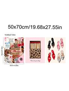 3PCS Pink Leopard Wall Art Fashion Stylish Prints Decor Office Aesthetic Girly Wall Art Fashion Magazine, Matchbox, High Heels Wall Art, Festival Gift, The Ideal Gift For Friends, Bedroom Art Print, Living Room Decor, Office Decor, Kitchen Decor, Bar Decor, Bathroom Decor, Wall Arts, Wall Decor, Home Decor, Room Decor, Canvas Wall Art, Posters, Wall Art With Frame, Optional Frame ﻿ - 3pcs - View 14