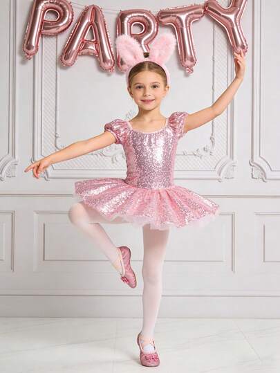 1 Pair Children's Pink Cute Princess Bow Ballet Shoes, Soft Bottom Indoor Training Shoes With Elastic Fabric, Comfortable And Durable, Suitable For Dancing And Performance