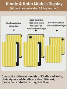 Kingsung Ốp bảo vệ máy tính bảng họa tiết đường kẻ đơn giản, tương thích với iPad 9.7/10.2/10.5/10.9/12.9/Pro 11, thế hệ thứ 10, Air 8 (M4) 2026 (11 inch), Air 8 (M4) 2026 (13 inch), tương thích với Samsung Galaxy Tab S6 Lite 10.4 inch, tương thích với Kindle Paperwhite thế hệ thứ 12 2024, Kindle thế hệ thứ 11 2022, Clara Colour, bảo vệ chống rơi mềm mại, chân đế thông minh/tự động bật/tắt màn hình. - Nhiều màu - Xem 11