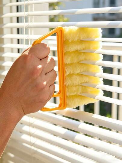 2pcs Handheld Blackout Curtain/Car Window Cleaner, Vent Cleaner, Duster With Removable Microfiber Cover, Suitable For AC Vent, Fan Hole Cleaning, Home, School, Hotel, Christmas Cleaning Tool, Multipurpose Crevice Vacuum Brush, Reusable Microfiber Duster, Home Deep Cleaning Brush, Keyboard Corner Cleaner
