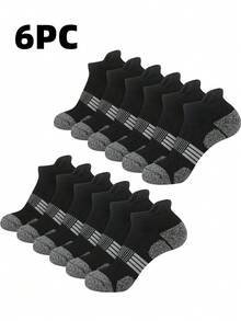 30 Pairs New Black, White, Gray Men's Short Socks, Thin Knit Sports Socks, Breathable Quick-Dry Durable Short Socks, Men's Invisible Socks - Multicolor - View 35