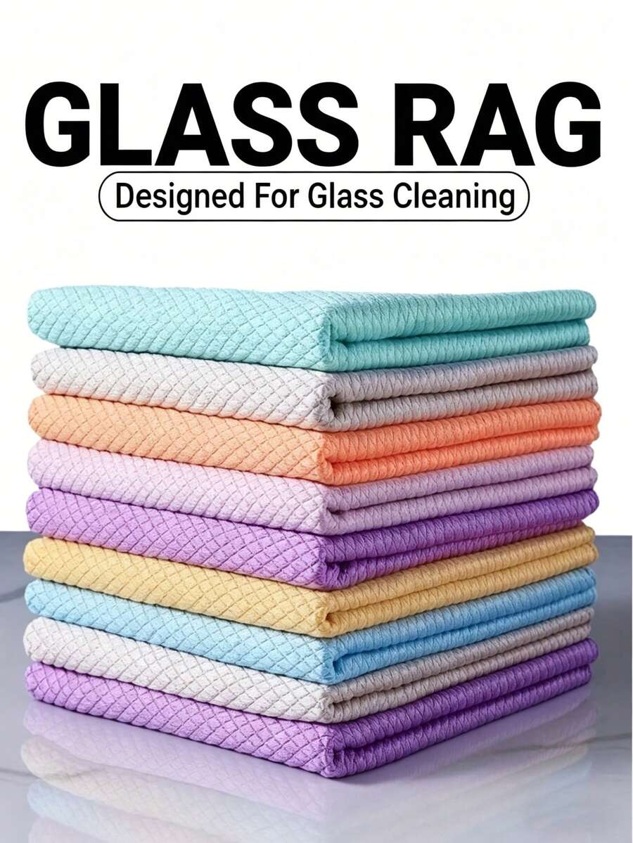 100pcs Ultra Fine Microfiber Cleaning Cloths - Window Cleaning Cloths, Magic Cleaning Cloths, Fish Scale Towels, Lint-Free Cloths, Suitable For Glass, Kitchen, Countertops, Mirrors, Dishes, Drying Cloths, Cars, Glass Polishing Cloths