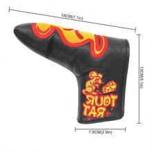 L-Shaped & Straight Golf Putter Head Covers, Universal Protective Club Covers - 彩色T直條 - 查看 4