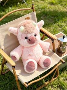 1 pezzo Bambola di peluche rosa carina da 40 cm/15,75 pollici, bambola di animali imbottiti morbidi e soffici, adatta per la decorazione della camera da letto di bambini e adulti, decorazioni, compleanni, matrimoni, San Valentino, Pasqua, regali di Natale - Rosa - Visualizzare 4