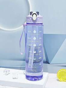 1 bình giữ nhiệt PC trong suốt dung tích lớn 750ml hoặc 2000ml, cốc uống nước thể thao di động, cốc có ống hút và nắp, bình nước chịu nhiệt chống rơi vỡ, thích hợp cho gia đình và du lịch ngoài trời, bình nước dành cho nữ. - Nhiều màu - Xem 18