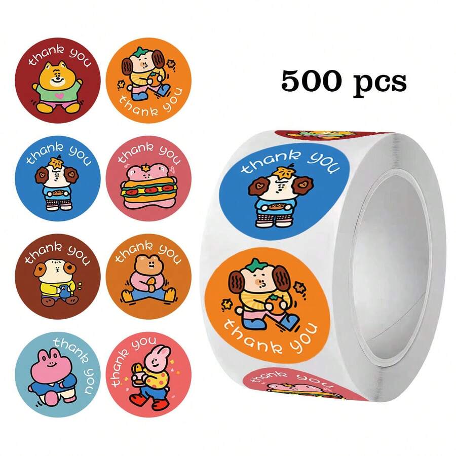 Stickers Cute Bear Stickers Reward Sealing Stickers Ins Cartoon Style Packaging Decoration Planner Stickers GVXL - C620 - Xem 1