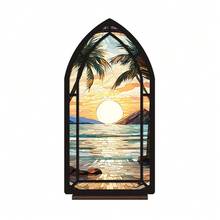 Figura coleccionable plana 2D, con la característica de una estatua de un hito de una biblioteca con una puesta de sol marina soñadora, ideal para decorar estanterías. Esta acogedora casa de libros iluminada es un gran regalo de inauguración de casa o Navidad para amantes de los libros - 1PC - Ver 9