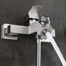 304 Stainless Steel Shower Faucet, Wall-Mounted Bathtub Faucet, 3-Way Bathroom Concealed Mixing Valve - A - View 6
