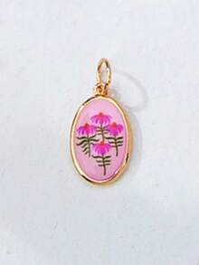 Collar ajustable de cuerda colorida con colgantes de esmalte intercambiables, colgantes de dibujos animados desmontables chapados en oro (patrones de gato, langosta, fruta, flor), set de joyas personalizables de verano para regalo - Multicolor - Ver 28