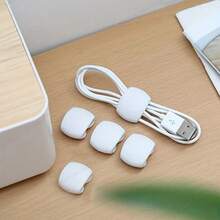 1/5/10pcs Colorful Cable Clips, Multi-Functional Cable Organizer Buckles, Simple Wire Management Clips, Suitable For Charging Cables And Earphone Wires, Office, Dorm And Home Decor - Multicolor - View 2