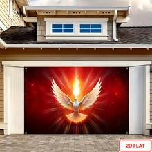 Pentecost Party Banner | Holy Spirit Dove & Holy Fire Design, Vibrant Polyester Religious Decor For Christian Celebrations, Church Events, And Spiritual Gatherings, Church Event,Headscarf,Banner,Flag,Room Deocr,Wall Deocr,Living Room Deccor, 2D Flat Tapestry, Local Printed Textile Wall Decor Garden Flag, Polyester Decorative Wall Hanging, Room Banner, Wall Banner, For College Dorm Decor, Outdoors, Parties, Festival Gifts Birthday Graduation Room Decor Home Decor Wall Decor Bedroom Decor Wall Art Poster Home Decor Living Room Tapestry For Room Wall Tapestry Room Decoration Stuff Gifts Suitable For Party Daily Anniversary Party Valentine's Day Wedding Anniversary Easter Mother's Day Graduation Father's Day Birthdays Anniversaries Thanksgiving, Christmas, Halloween, New Year's, Tea Room, Bedroom, Living Room, Indoor Home, Outdoor Flag Wall Tapestry - Multicolor - View 3