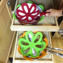 3pcs/Pot Protectors Set, Anti-Scratch & Heat-Resistant Cookware Dividers, Stackable Kitchen Protection Pads For All Size Pots & Bowls, Non-Slip, Durable & Reusable - Random Color/style - View 5
