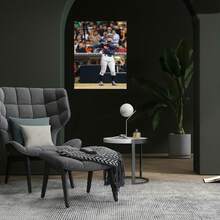 1 Póster de Arte en Lienzo Sin Marco de Jugador de Béisbol - Pintura Dinámica de Acción Deportiva, Decoración para Sala, Oficina o Bar Deportivo - Regalo Ideal para Aficionados y Atletas del Béisbol, Obra Energética, Impresión de Alta Calidad - Enmarcado - Ver 2