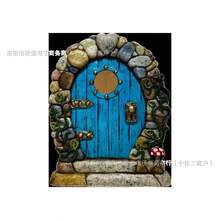 木制仙女门装饰，创意童话小屋家居装饰，桌面微景观摆件，花园装饰 - A - 查看 12