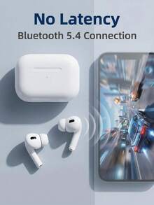 V5.3蓝牙耳机，具备ENC降噪功能、强劲低音立体声、24小时超长续航、轻巧入耳式设计、免提通话功能，兼容所有智能手机 - 查看 4