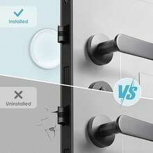 6pcs Silicone Soft Door Handle Wall Protector Pads, Furniture & Refrigerator Anti-Collision Mats, Door Handle Protection Bumpers - Round - View 3