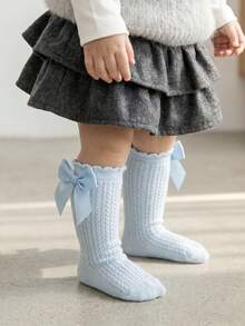 5 đôi tất lưới cao đến đầu gối cho bé gái, tất thoáng khí không gây đổ mồ hôi, dài đến bắp chân. - Nhiều màu - Xem 5