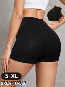 3条装无缝顺滑收腹内裤，适合搭配低腰裙，塑身运动内裤，提臀瑜伽短裤，腰带运动短裤，女士内衣 - 彩色 - 查看 3