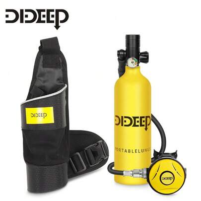 DIDEEP Unterwasser-Tauch flasche (1 Liter, 10-20 Minuten) und Flaschentasche