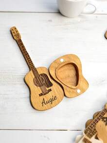 1 Set Guitar Lover's Gift - Personalized Engraved Guitar Pick, Ideal For Anniversary, Father's Day, Brother, Boyfriend, Friend - Multicolor - View 5