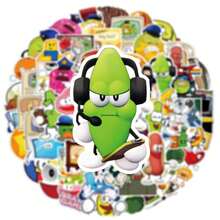 50 miếng dán hình nhân vật game ảo ngộ nghĩnh, hình quả chuối nhảy múa và bộ não hài hước dành cho trẻ em, laptop, điện thoại và ốp lưng. - Nhiều màu - Xem 4