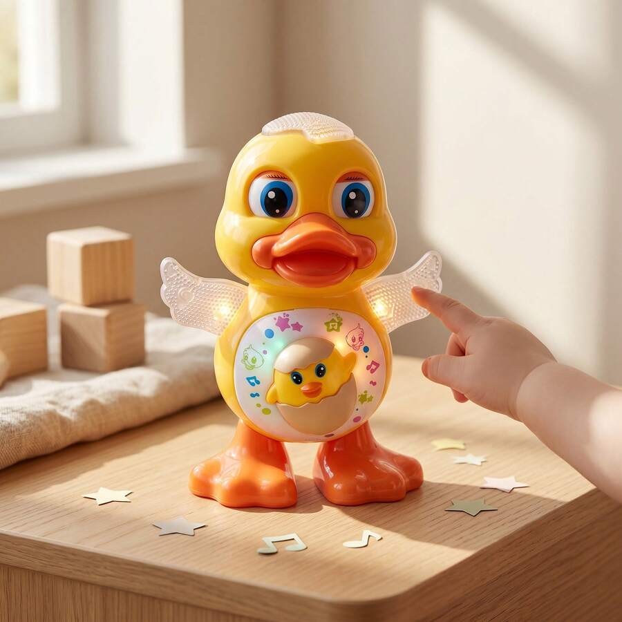 1pc Magical Dancing Duck, Suitable For Children, Singing & Dancing, Educational Toy, Fit For Boys And Girls - Yellow - View 1