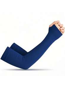 2 pares de mangas de hielo de verano, mangas para los brazos, hechas de material de nailon tejido transpirable, adecuadas para usar como cubiertas de tatuajes, protección UV, mangas compresivas para los brazos, mangas frescas de seda de hielo para correr. - A - Ver 7