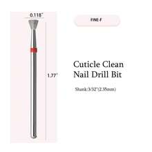 10pcs Inverted Cone Cuticle Drill Bits, Carbide Rhinestone Nail Bits For Dead Skin Removal & Nail Shaping, 3/32'' Two Way Rotate, Professional Manicure Pedicure Salon Tools(2.5mm Inverted Cone Bit, Fine-F) - Multicolor - View 3