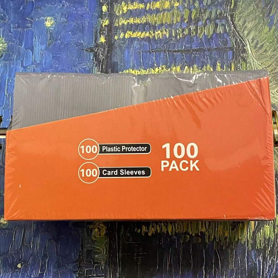 35 libras 100 piezas/paquete Fundas de plástico transparente PVC para tarjetas, protector de tarjetas de transacción con película protectora, soportes de plástico duro para tarjetas deportivas y fotos de identificación - Multicolor - Ver 1