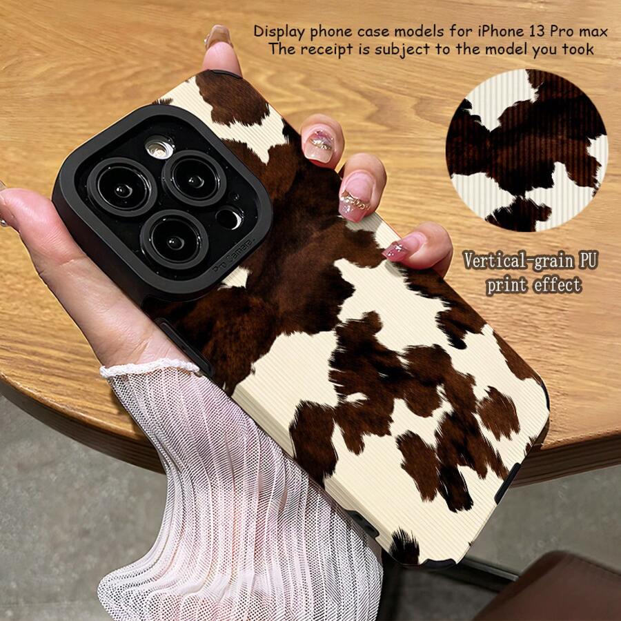 Phone Case: Fashionable And  Cow Print Pattern Phone Case For IPhone 17/17Pro/17ProMax/17Air, 16/16Pro/16ProMax/16Plus/16e, 15/15Plus/15Pro/15ProMax, 14/14Plus/14Pro/14ProMax, 13/13Pro/13ProMax, 12/12Pro/12ProMax, 11/11Pro/11ProMax