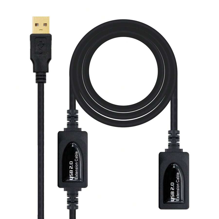 NANOCABLE Cabo extensor USB 2.0 ativo de 10 m - Ver 1
