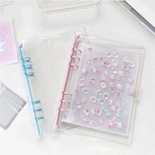 A5 Transparent Loose-Leaf Notebook, Soft Color Leaf Circular Binding, Replaceable Inner Pages, Sticker & Photo Storage Album, Diary, Budget Planner, Office & Study Supplies, Trading Card Holder, A5 Sticker Book, A7 Sticker Book, Refill, Sticker Binder, Fan Merchandise - A5 - View 4