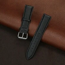 Lychee Grain PU Leather Watch Band For Women Men 16mm 18mm 20mm 22mm Durable Replacement Accessories For Wristwatch Strap - Mouldless - View 25