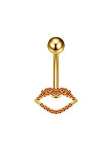 1 chiếc khuyên rốn đa năng hình bướm, hoa, môi đính đá Zirconia đồng, làm bằng thép không gỉ, thích hợp đeo hàng ngày. - Nhiều màu - Xem 30